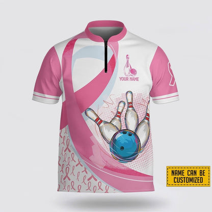 Custom Breast Cancer Bowling Jersey BO0066