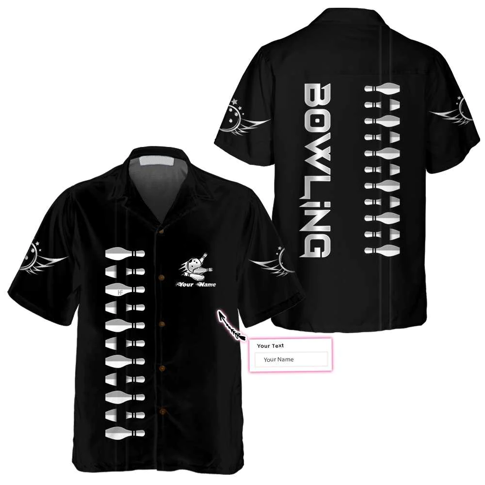 Personalized Name Bowling Custom Hawaiian Shirt, Bowling Shirt For Men & Women, Idea Gift for Bowler HO4034