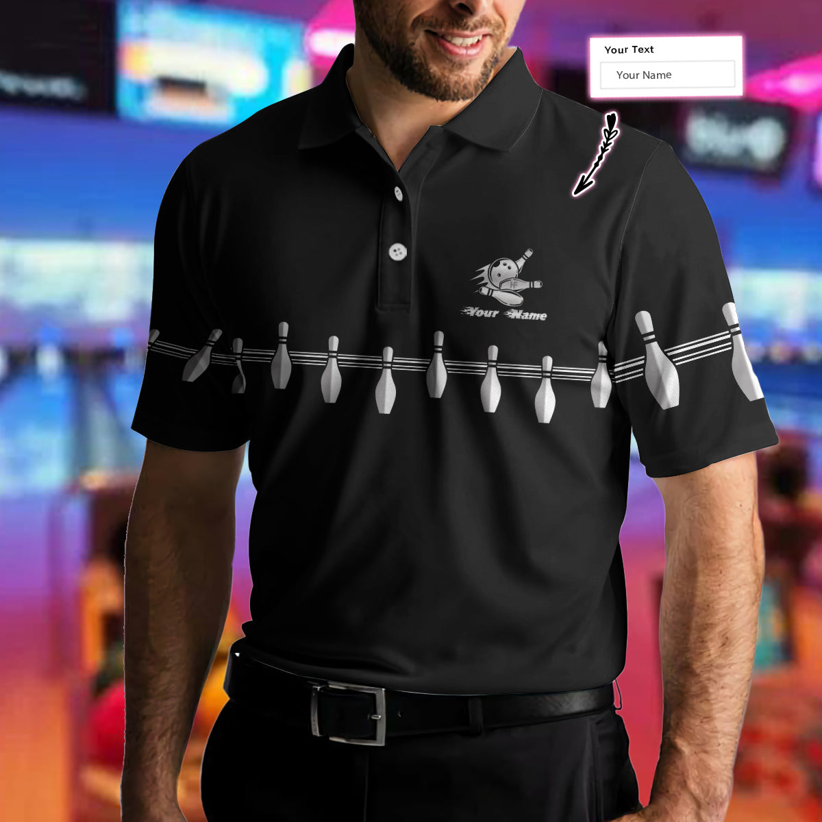 Custom Bowling Polo Shirts Unisex BO0282