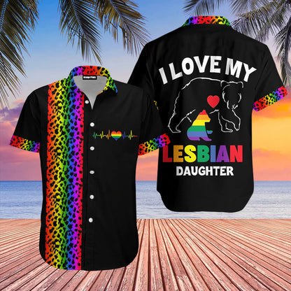 LGBT Pride Flag Hawaiian Shirt, LGBT gift, LGBT Month, Gay Lesbian Bisexual Trans Flag HO1318