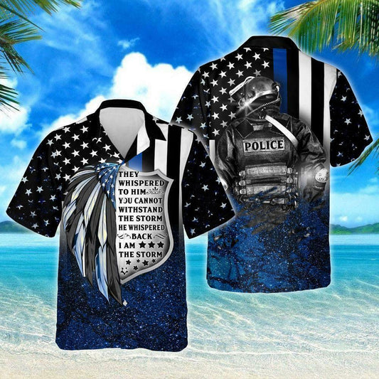 Proud Of Thin Blue Police Hawaiian 3D Hawaiian Shirt HO0562