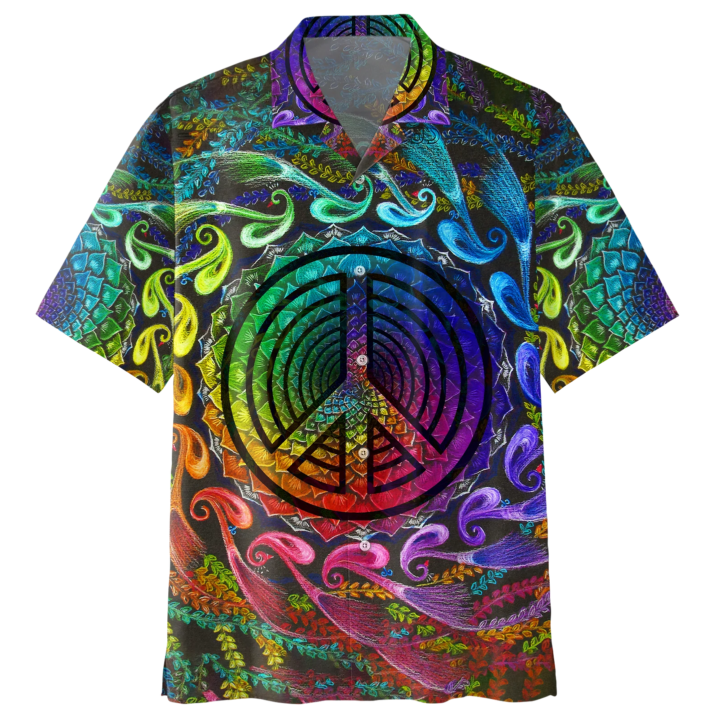 Psychedelic Shirt- Peace Sign- Hawaiian Shirt HO1430