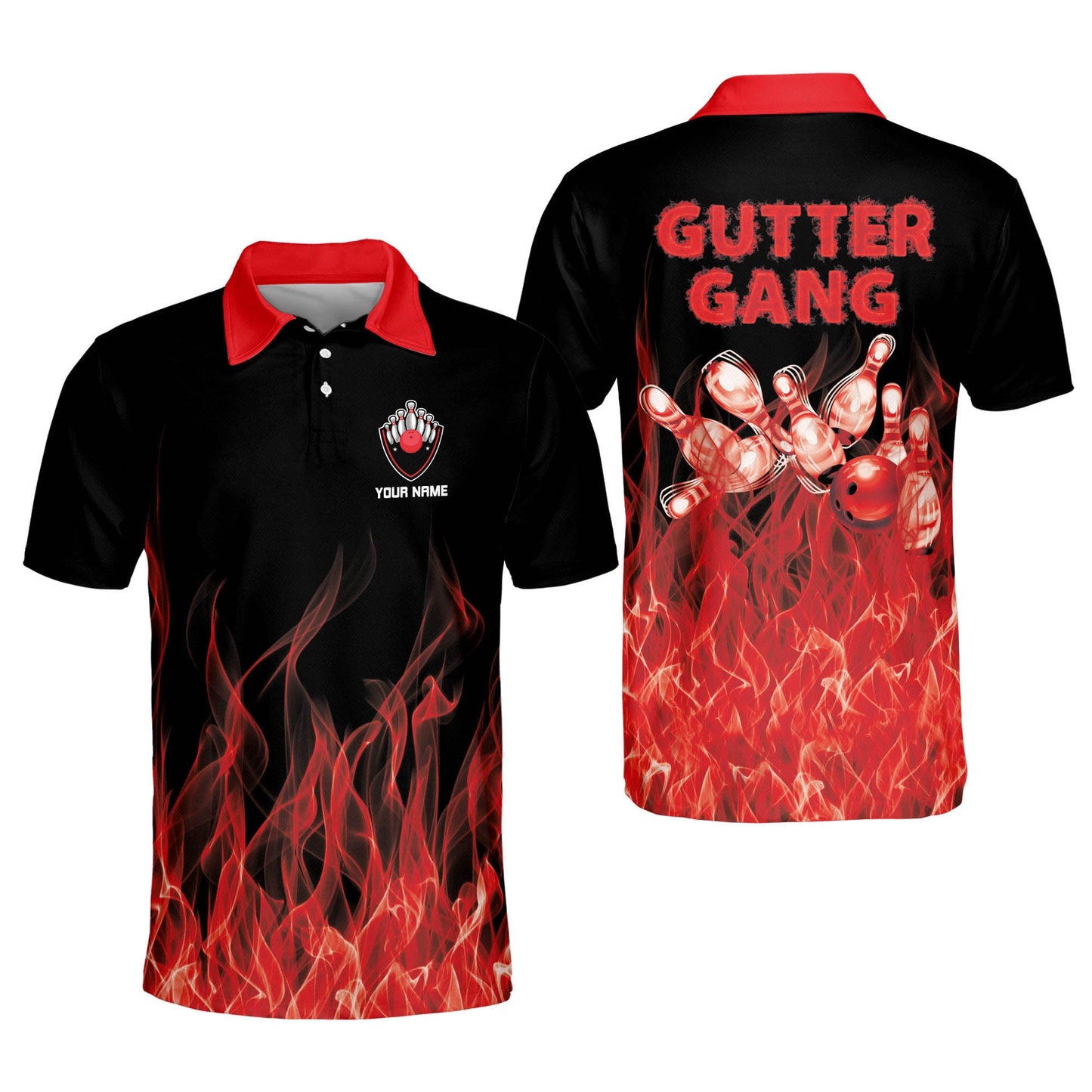 Custom Fire Bowling Shirt Men Womens BM0220