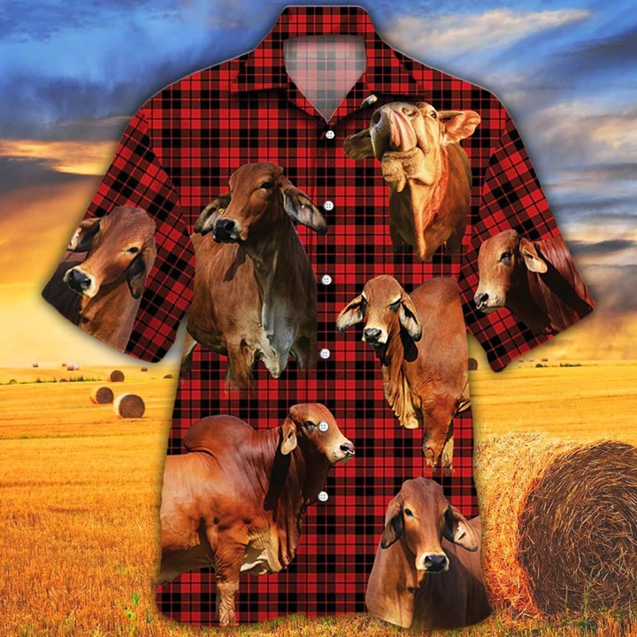 cow dress shirt Solurane Wild West Cowboy Faux Cow Print Fashion Casual Men Shirt