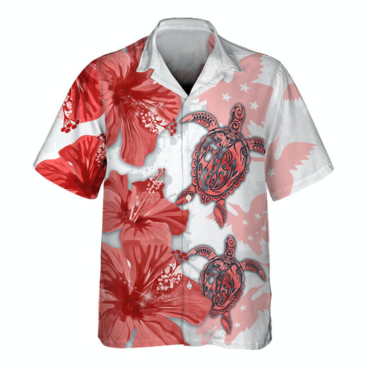 Red Bird Turtle 3D Hawaiian shirt Men's HO1474