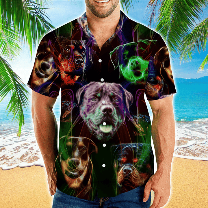 Rottweiler Is My Favorite Breed Hawaiian Shirt, Dog Short Sleeve Hawaiian Aloha Shirt HO2448