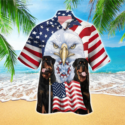 Rottweiler Is My Favorite Breed Hawaiian Shirt, Dog Short Sleeve Hawaiian Aloha Shirt HO2448
