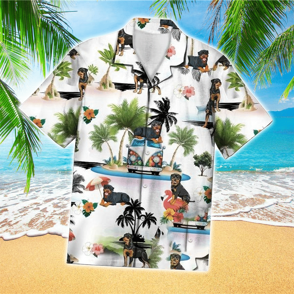 Rottweiler Is My Favorite Breed Hawaiian Shirt, Dog Short Sleeve Hawaiian Aloha Shirt HO2448