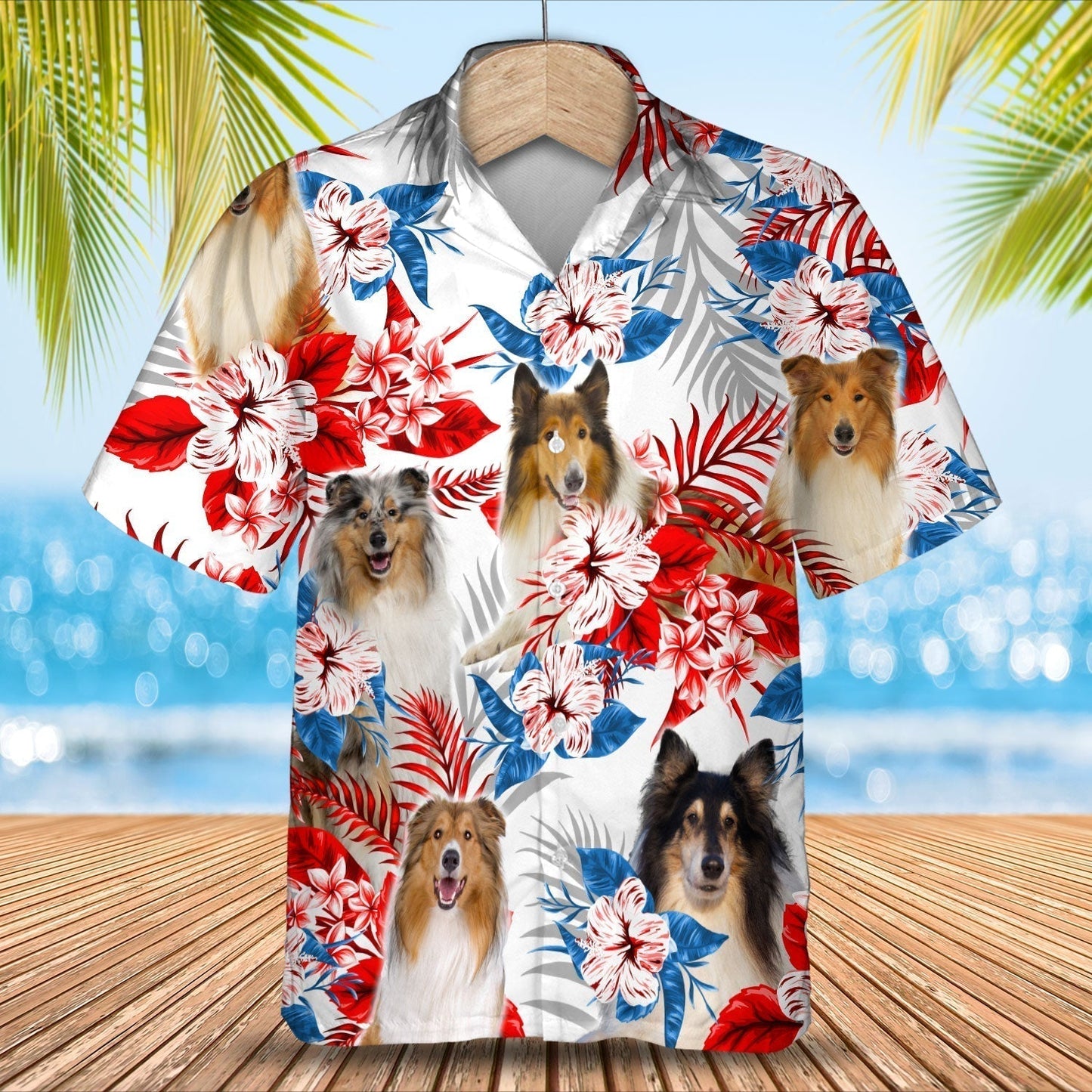 Rough Collie Hawaiian Shirt - Gift for Summer, Summer aloha shirt, Hawaiian shirt for Men and women HO0667