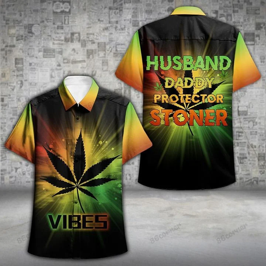 Stoner Vibe Hawaii Shirt, Summer aloha shirt, Gift for summer HO0787