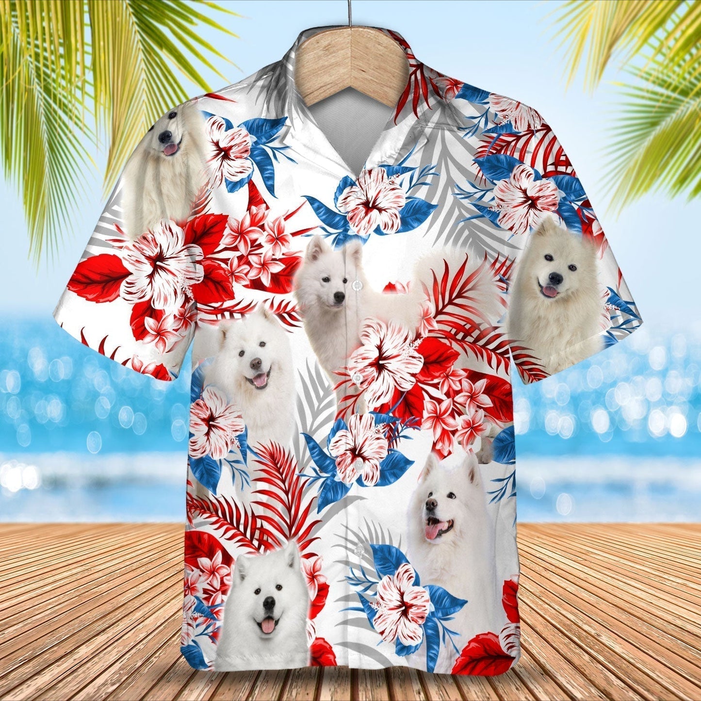 Samoyed Hawaiian Shirt - Gift for Summer, Summer aloha shirt, Hawaiian shirt for Men and women HO0666
