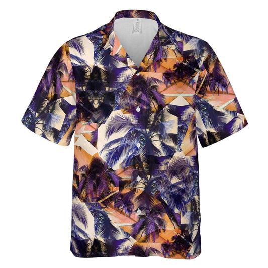 Hawaiian Camp Collar Short Sleeve Button Down Shirt Scenic HO0372
