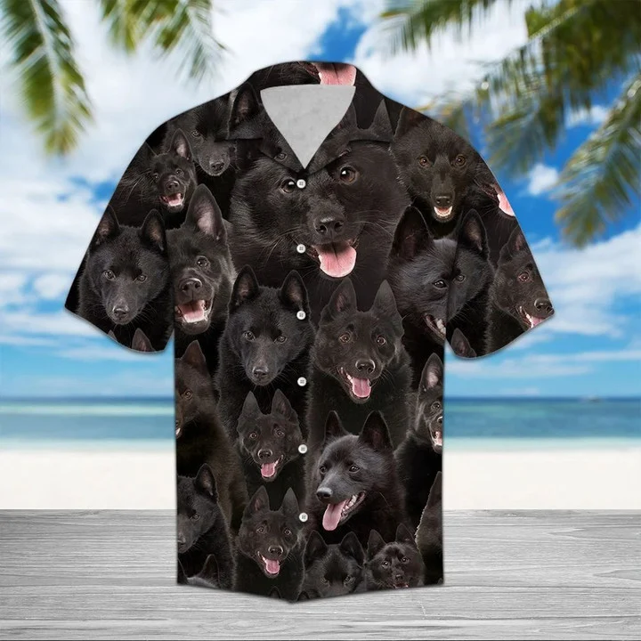 Schipperke Awesome Dog Face Collection Gift For Dog Lovers Hawaiian Shirt HO2075