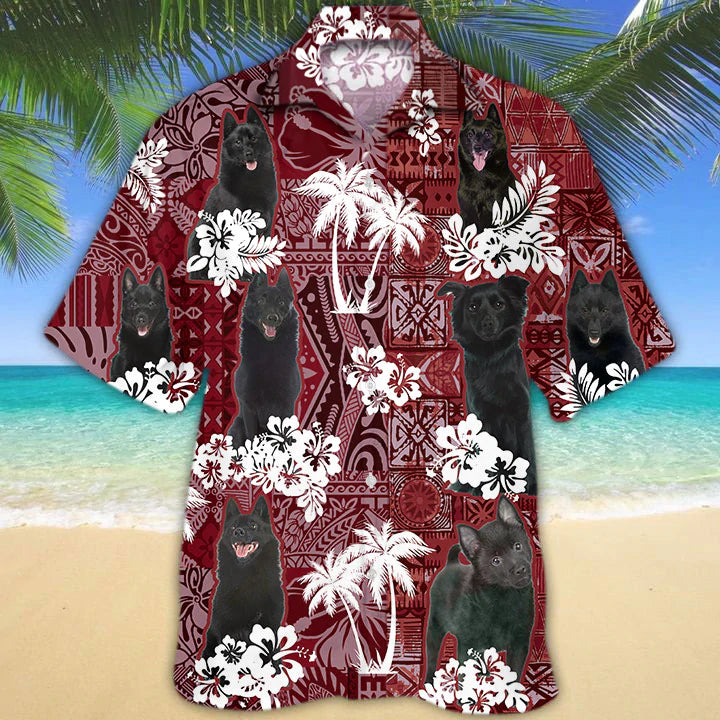 Schipperke Hawaiian Shirt, Gift for Dog Lover Shirts, Men's Hawaiian shirt, Summer Hawaiian Aloha Shirt HO1201