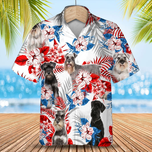 Schnauzer Hawaiian Shirt - Gift for Summer, Summer aloha shirt, Hawaiian shirt for Men and women HO0665