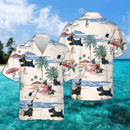 Scottish Summer Beach Hawaiian Shirt, Hawaiian Shirts for Men Women Short Sleeve Aloha Beach Shirt HO0876