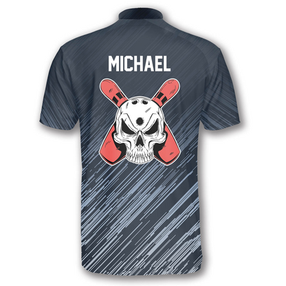 Custom Skull Bowling Jersey For Team BO0163
