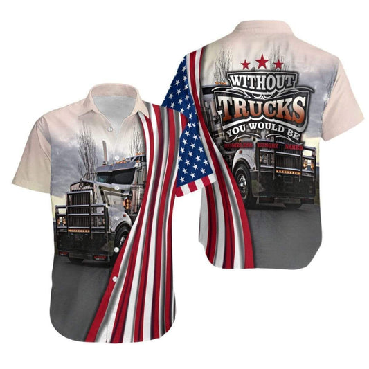 Truck Driver Hawaiian Shirts, American truck hawaiian shirt for Men HO2351