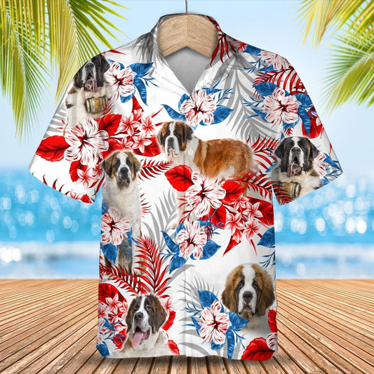 St Bernard Hawaiian Shirt - Gift for Summer, Summer aloha shirt, Hawaiian shirt for Men and women HO0682