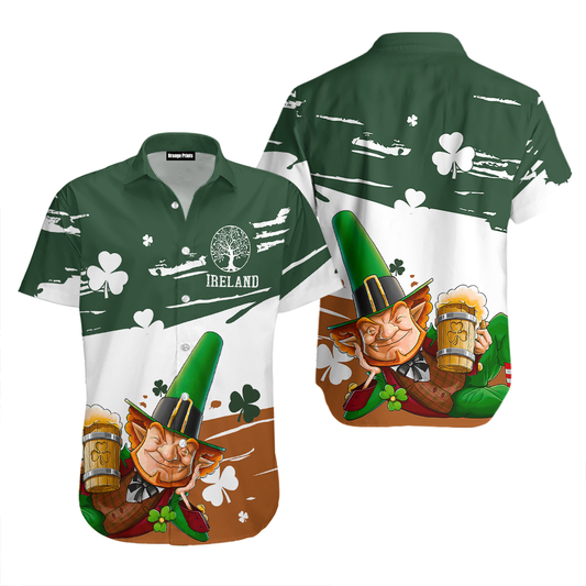 St Patrick’s Day Funny Leprechaun Hawaiian Shirt For Men & Women PO0161