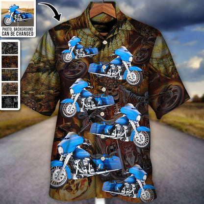 Motorcycle Biker Racing Custom Photo - Hawaiian Shirt - Personalized Photo Gifts, Custom Photo Gifts, Personalized Gifts Ideas HO4262
