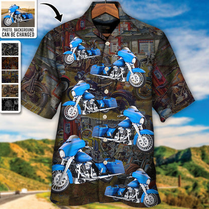 Motorcycle Biker Racing Custom Photo - Hawaiian Shirt - Personalized Photo Gifts, Custom Photo Gifts, Personalized Gifts Ideas HO4262