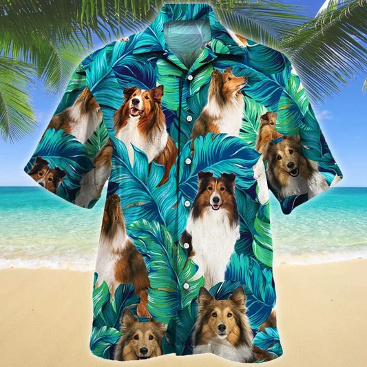 Summer Vibes Shetland Sheepdog Dog Lovers Gift Pattern Hawaiian Shirt HO1760