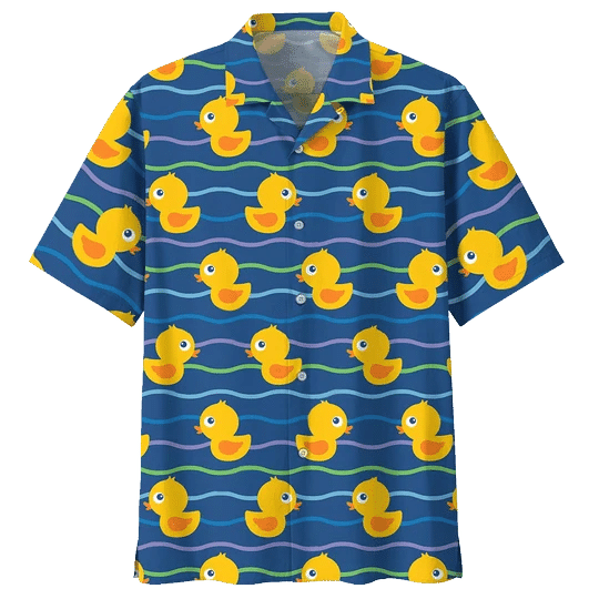 Swimming Duck Background Hawaiian Shirt, Duck hawaii shirt, Duck shirt for Family HO1998