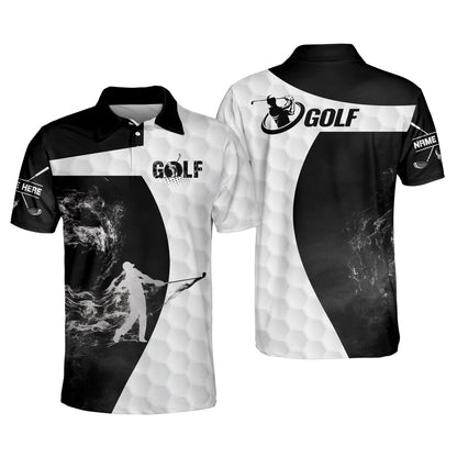 Golfer With Smoke Golf Polo Shirt GM0038