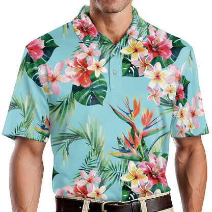 Floral Tropical Tropical Sports Golf Polo Shirt GM0159