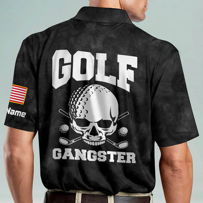 Golf Gangster Skull Golf Polo Shirt GM0103