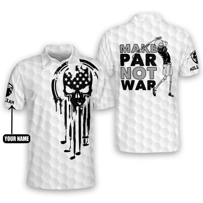 Make Par Not War Golf Polo Shirt GM0178