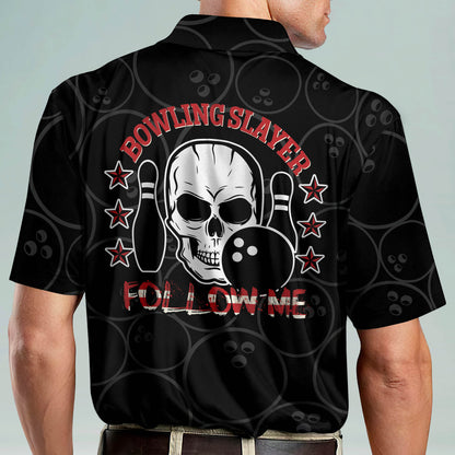 Custom Bowling Shirts For Men - Custom Funny Bowling Shirts With Logo - Men's Flame Bowling Team Shirts - Short Sleeve Bowling Shirts For Men BM0006