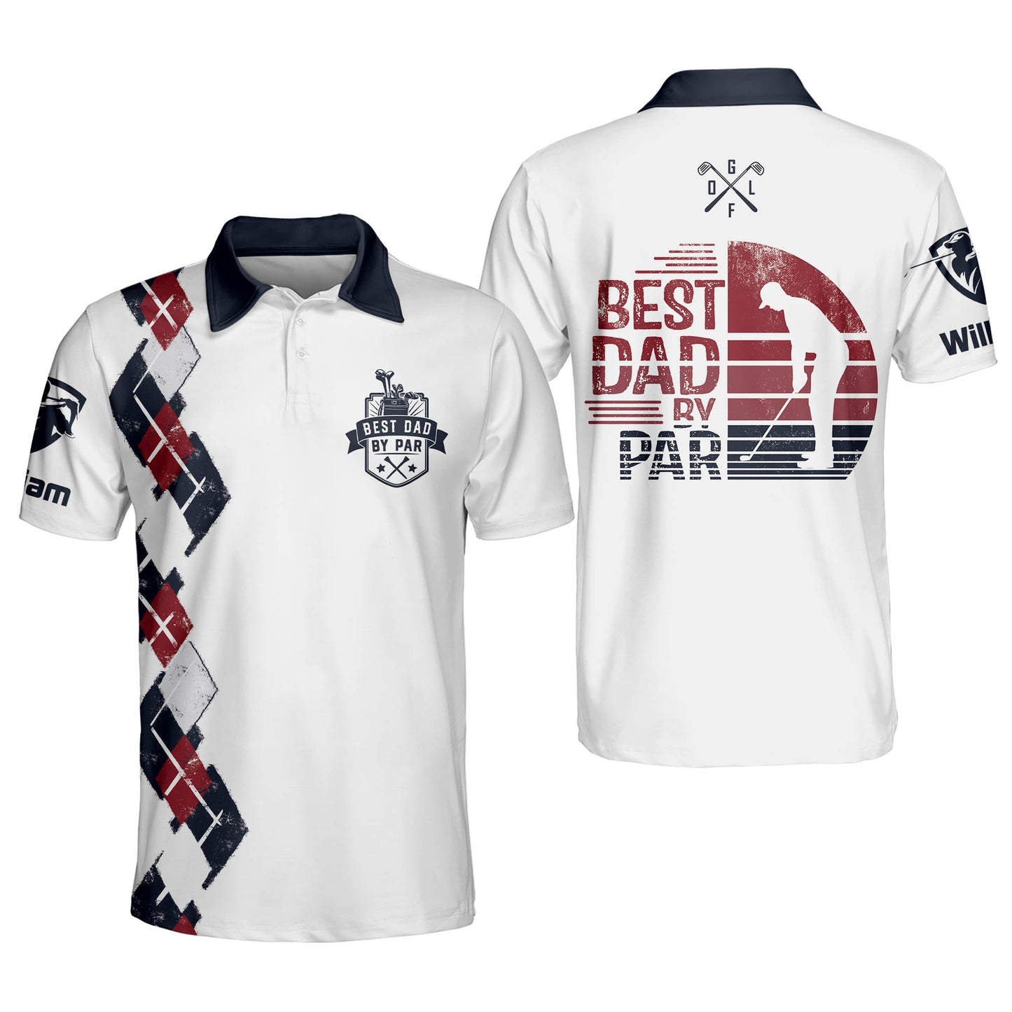 Best Dad By Par Retro Golf Polo Shirt GM0179