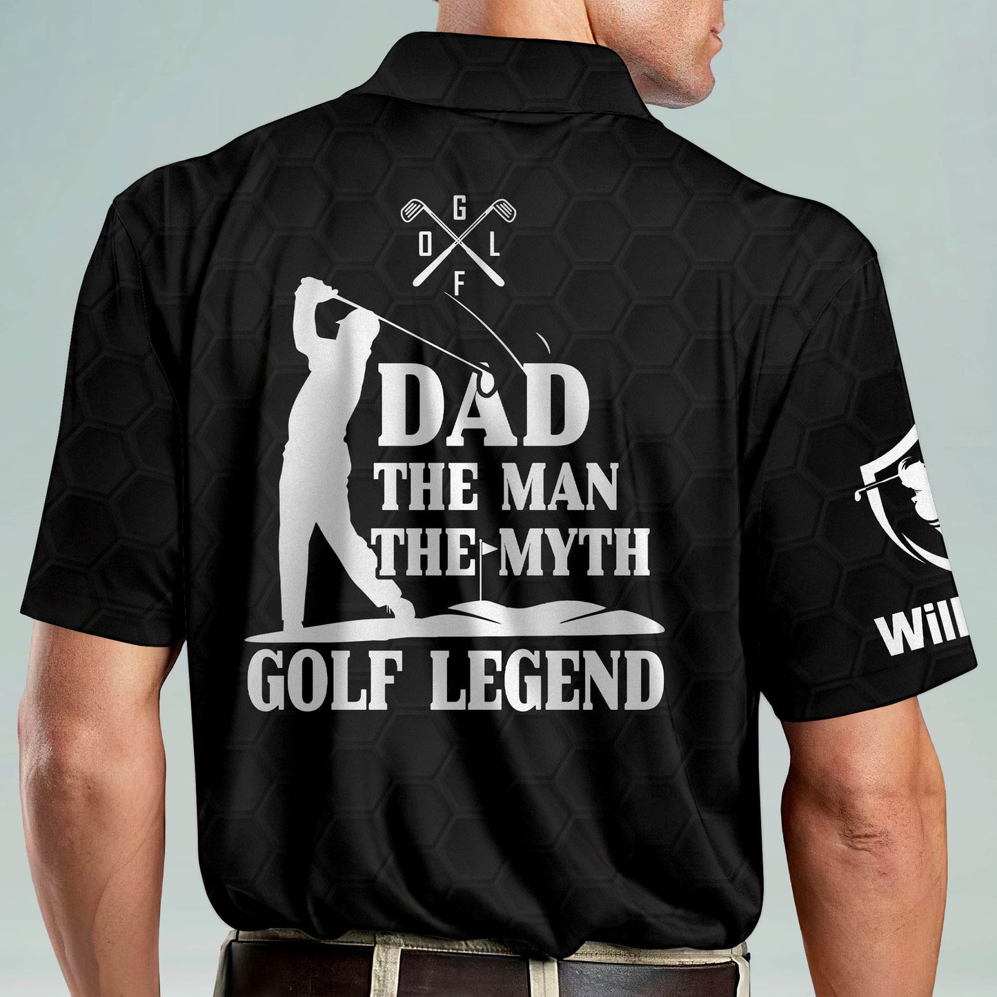 Dad The Man The Myth Golf Legend Golf Polo Shirt GM0181