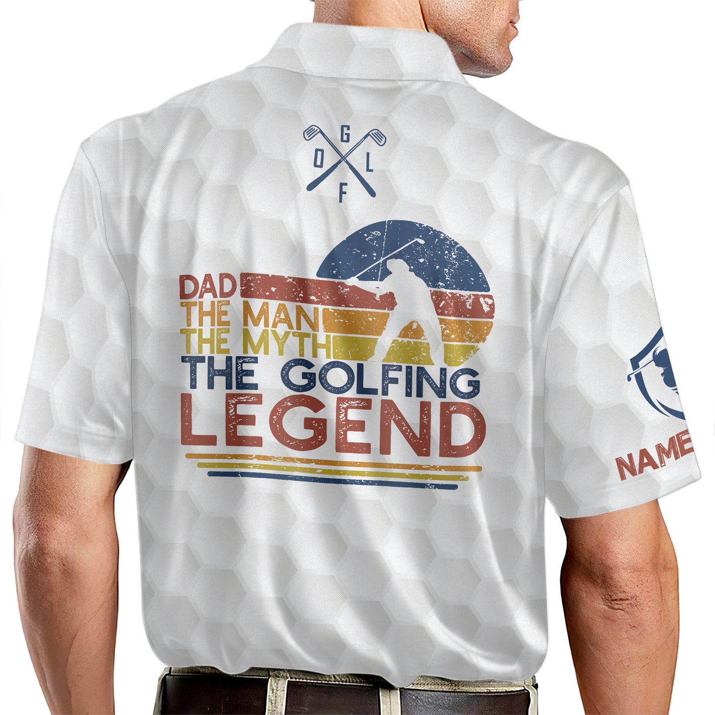 Dad The Man The Myth The Golfing Legend Golf Polo Shirt GM0047