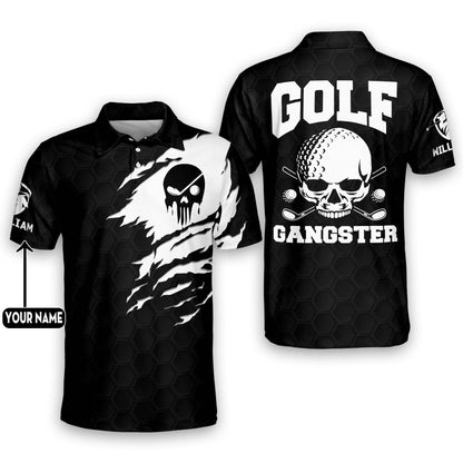 Skull Golf Gangster Golf Polo Shirt GM0011