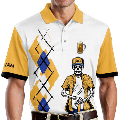 Weekend Forecast Golfing With A Chance Of Beer Golf Polo Shirt GM0042