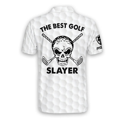 Skull The Best Golf Slayer Golf Polo Shirt GM0028