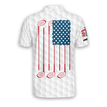 Proud Golf American Flag Golf Polo Shirt GM0117