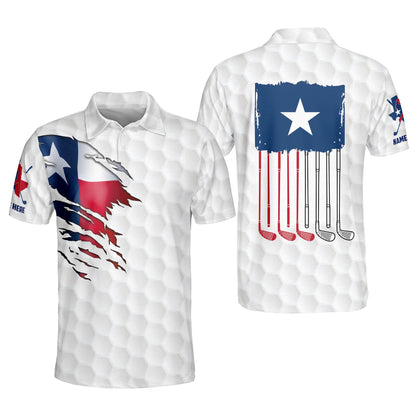 Texas Flag Golf Polo Shirt GM0297