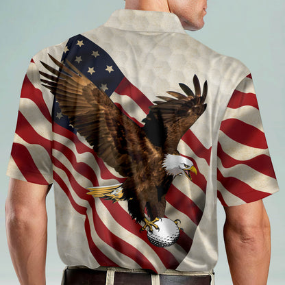 Proud Golf American Flag Golf  Polo Shirt GM0116