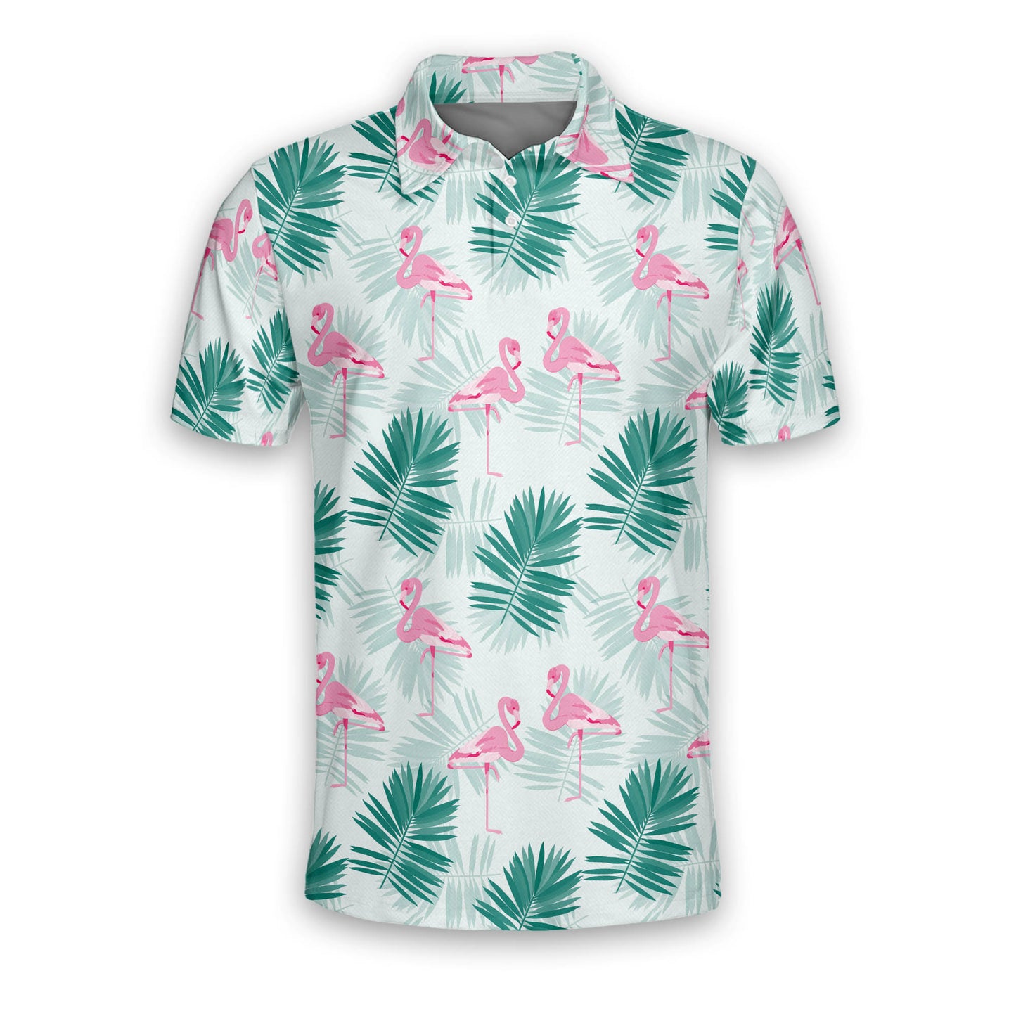 Floral Tropical Flamingo Sports Golf Polo Shirt GM0156