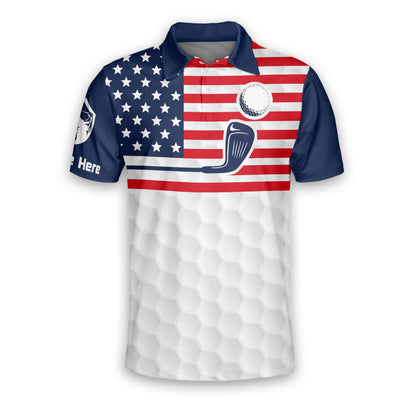 Proud American Flag Golf Polo Shirt GM0069
