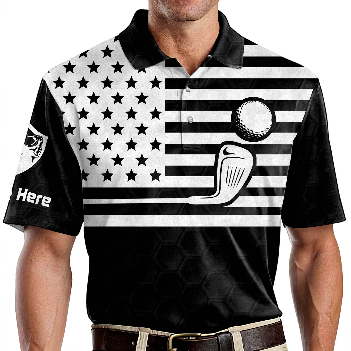 Swing Swear Find The Ball Repeat Golf Polo Shirt GM0059