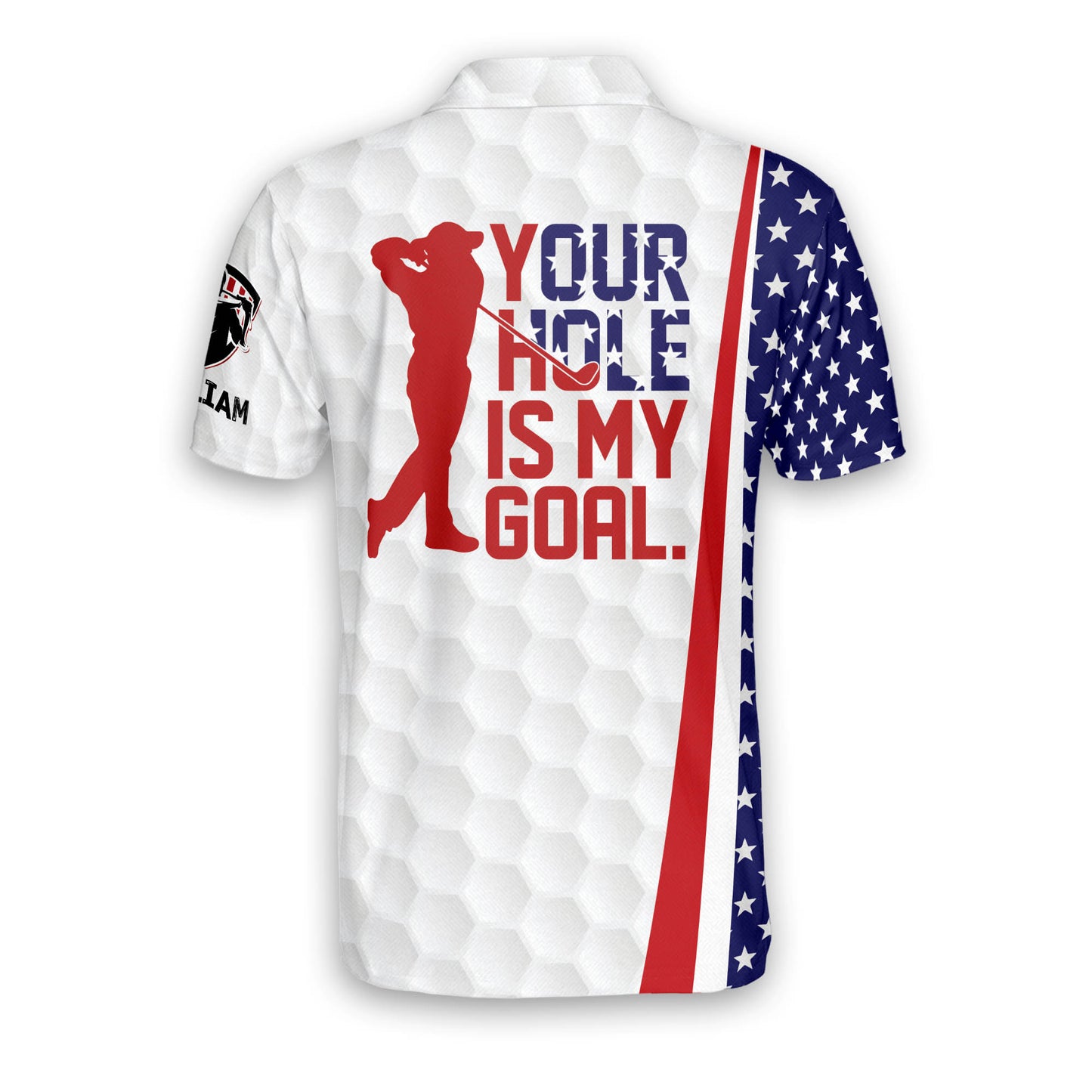 Your Hole is My Goal Tattoo Skull Golf Polo Shirt GM0012