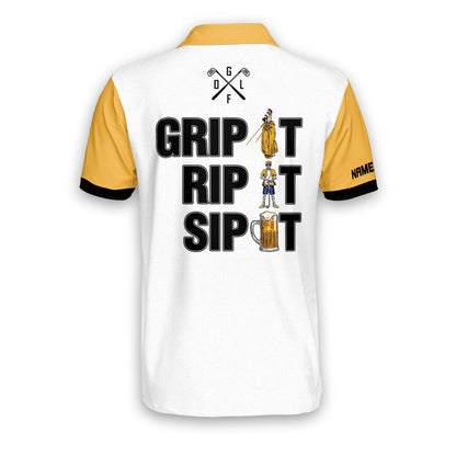 Grip It Rip It Sip It Golf Polo Shirt GM0151