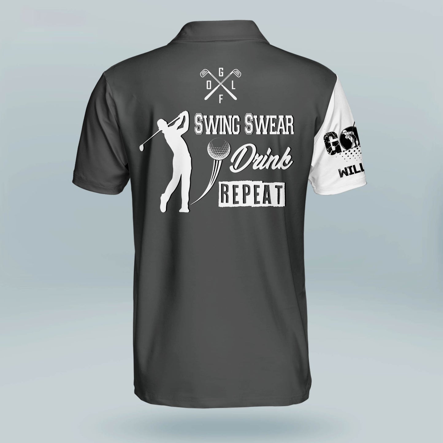 Swing Swear Drink Beer Repeat Golf Polo Shirt GM0149
