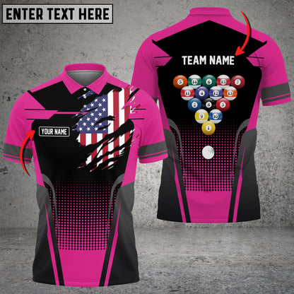 Lasfour Personalized Billiards Ball Colourful 3D Polo Shirt BIA0635