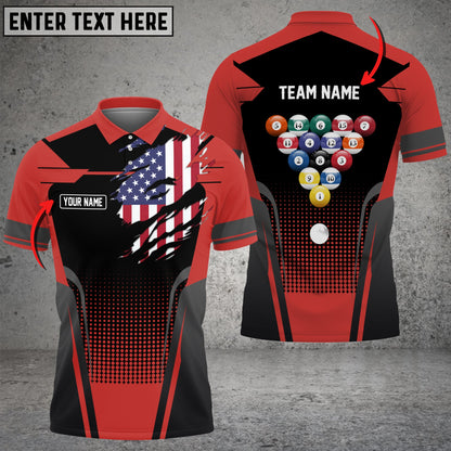 Lasfour Personalized Billiards Ball Colourful 3D Polo Shirt BIA0635